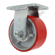 6" x 3" Rigid Plate Caster with Polyon™ Wheel