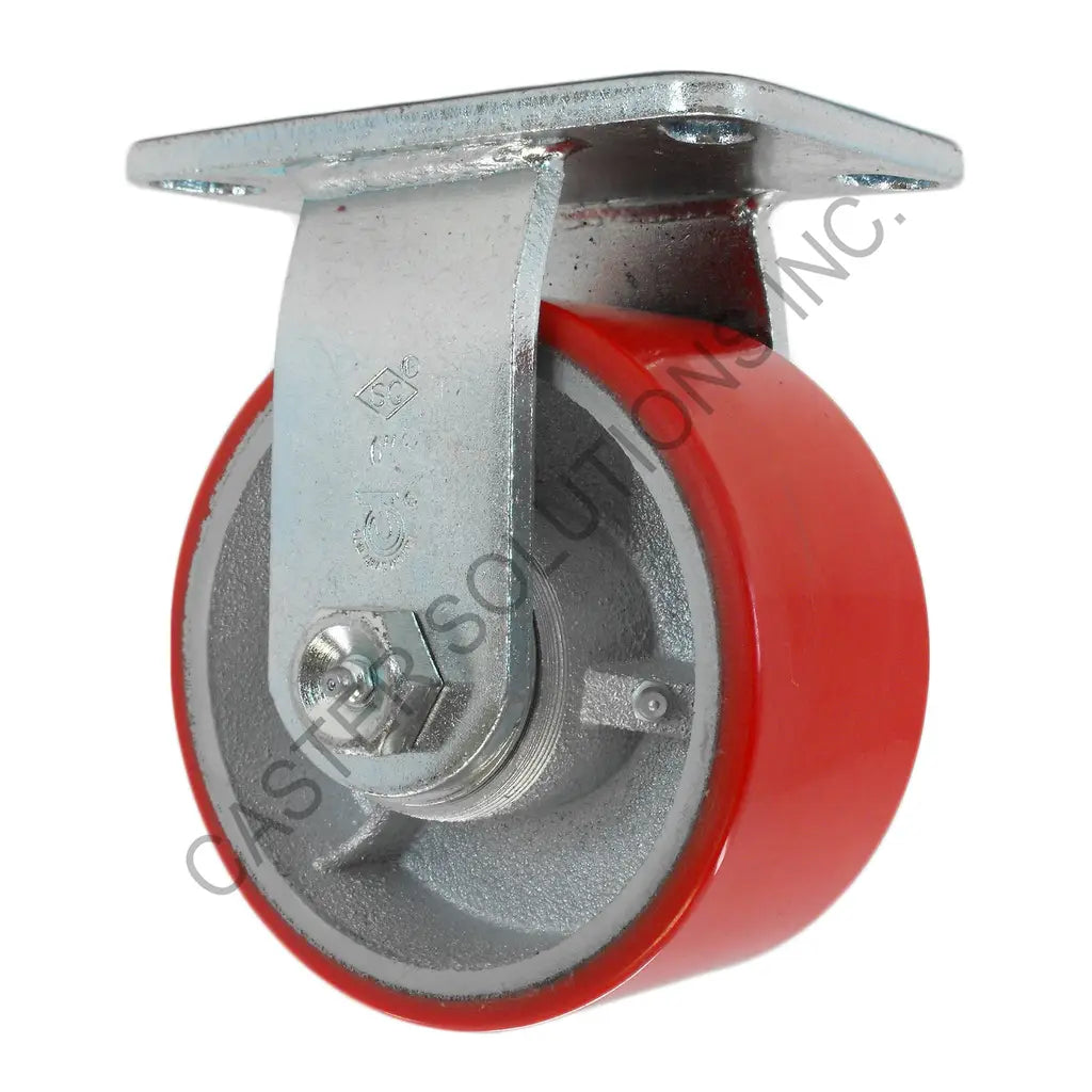 6" x 3" Rigid Plate Caster with Polyon™ Wheel