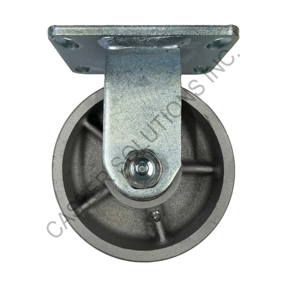 12" x 3" Rigid Plate Caster with Semi-Steel Wheel