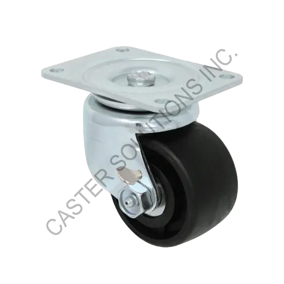3" x 1-13/16" Swivel Plate Caster with IronMan™ Wheel - Thumb Screw Brake