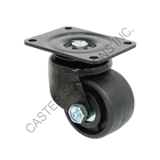 3" x 1-13/16" Swivel Black Plate Caster with IronMan™ Wheel
