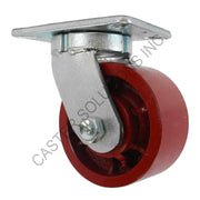 12" x 3" Swivel Plate Caster with Ductile Steel Wheel