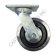12" x 3" Swivel Plate Caster with Forged Steel Wheel