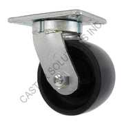 12" x 3" Swivel Plate Caster with Energy Saver Polyon Wheel