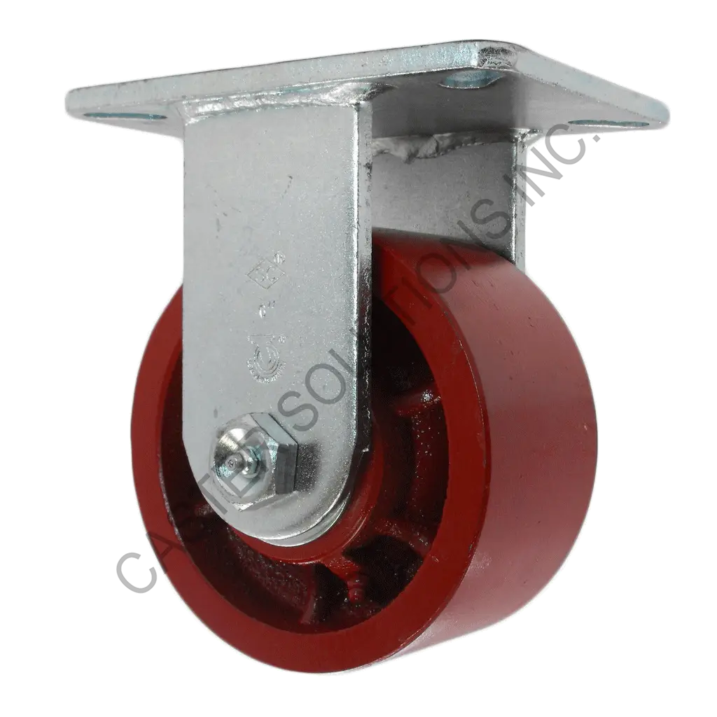 12" x 3" Rigid Plate Caster with Ductile Steel Wheel
