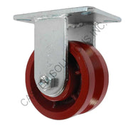 10" x 3" Rigid Plate Caster with Ductile V-Groove Wheel