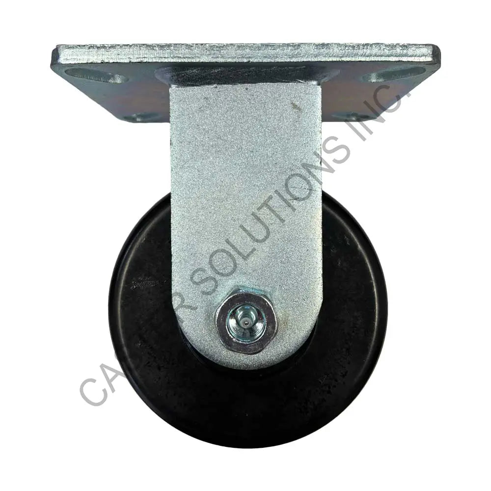 12" x 3" Rigid Plate Caster with Phenolic Wheel