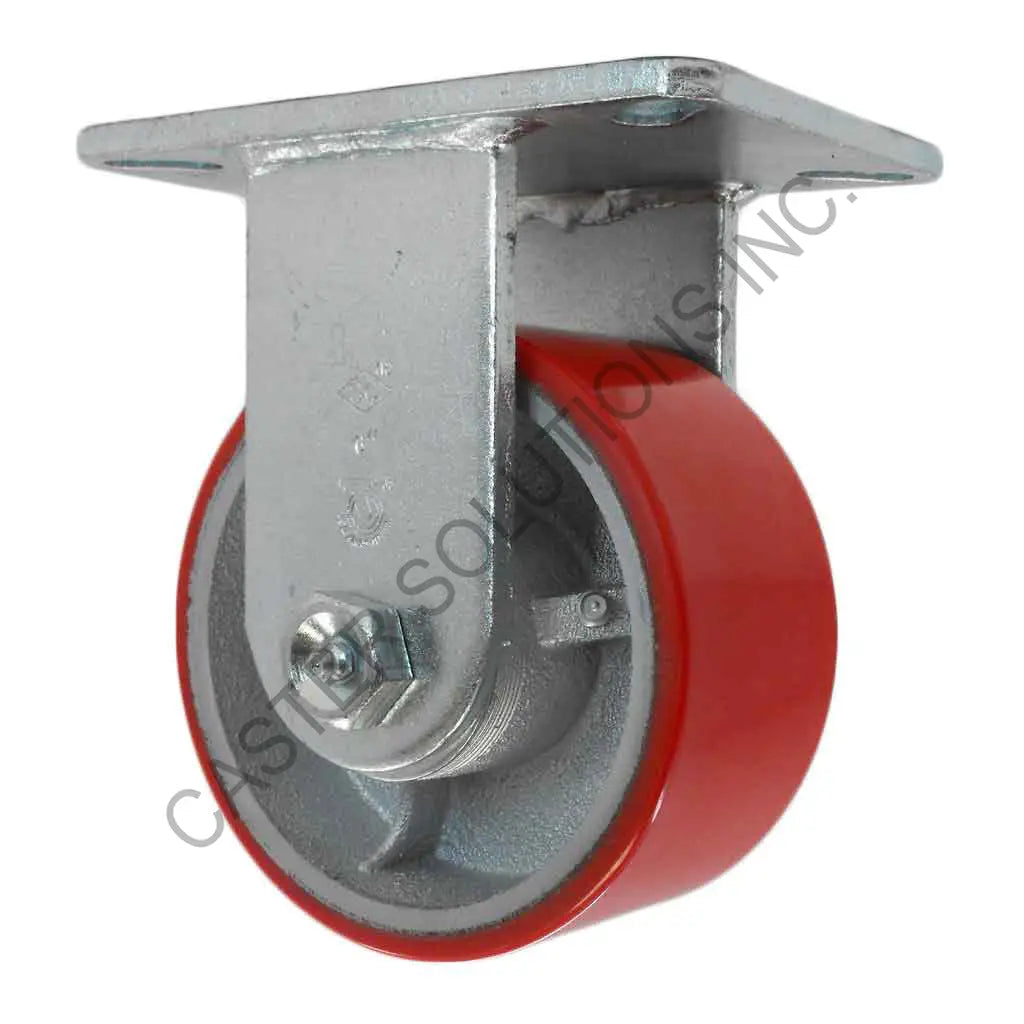 12" x 3" Rigid Plate Caster with Polyon™ Wheel