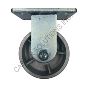 12" x 3" Rigid Plate Caster with Semi-Steel Wheel
