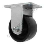 12" x 3" Rigid Plate Caster with Energy Saver Polyon Wheel