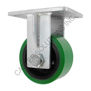 12" x 3" Rigid Plate Caster with Ultra-Poly® Wheel