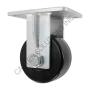 12" x 3" Rigid Plate Caster with Phenolic Wheel