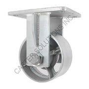 12" x 3" Rigid Plate Caster with Semi-Steel Wheel