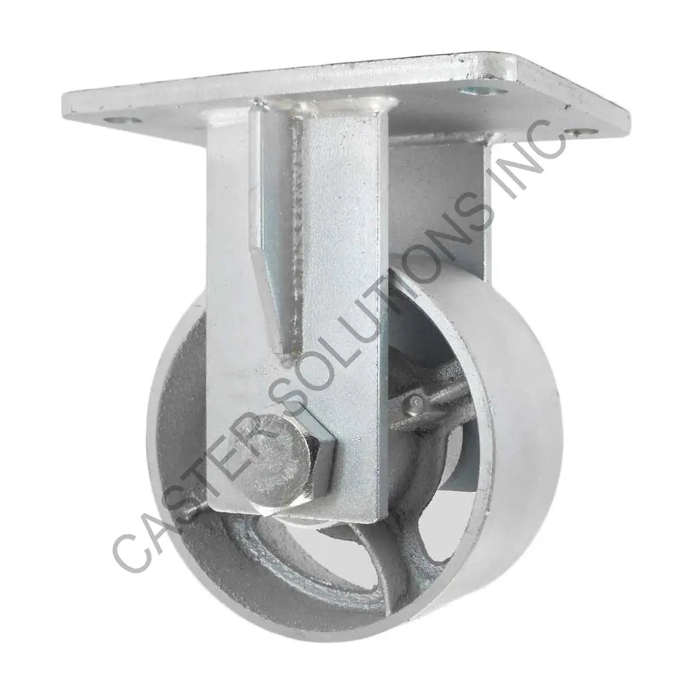 12" x 3" Rigid Plate Caster with Semi-Steel Wheel