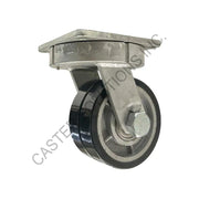 10" x 4" Swivel Plate Caster with Dual Ergo Wheel