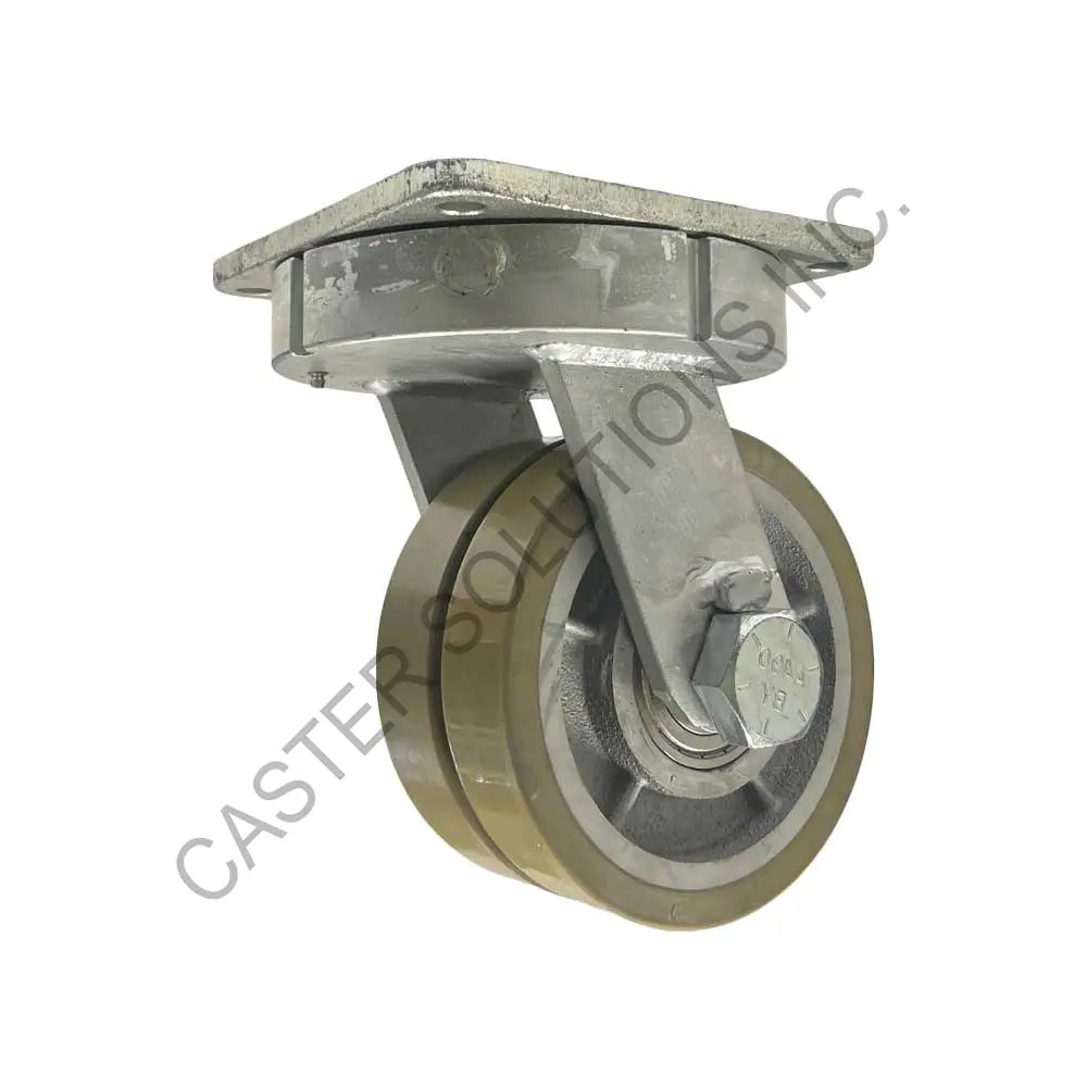 10" x 4" Swivel Plate Caster with Dual Ergo Wheel
