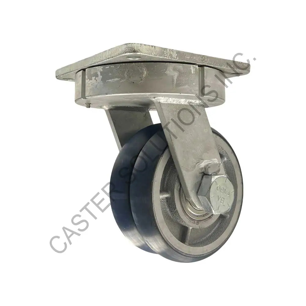 10" x 4" Swivel Plate Caster with Dual Ergo Wheel