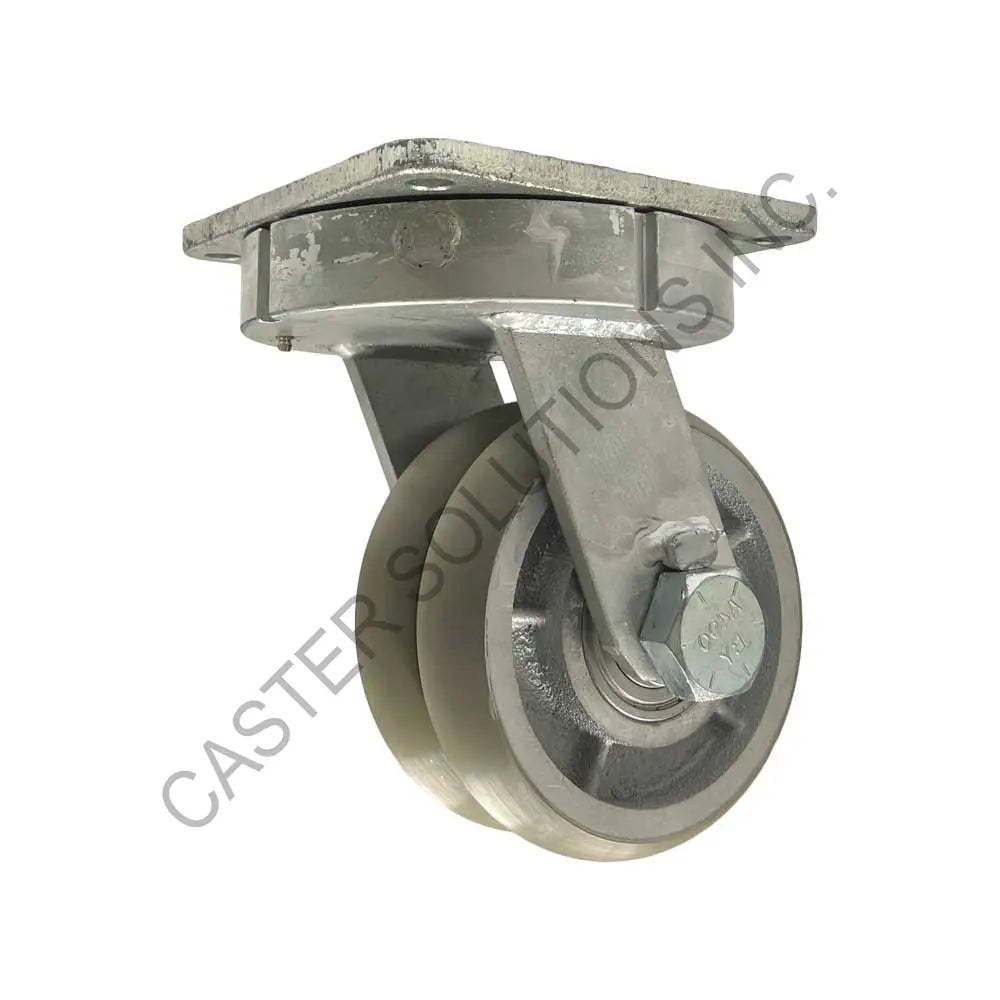 10" x 4" Swivel Plate Caster with Dual Ergo Wheel