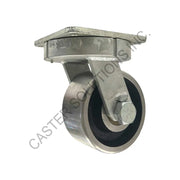 12" x 4" Swivel Plate Caster with Forged Steel Wheel
