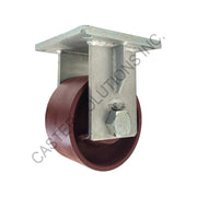 12" x 4" Rigid Plate Caster with Ductile Steel Wheel