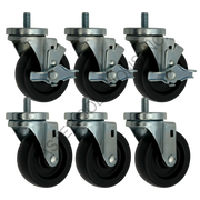 True 830278 Kit - (6) Swivel Stem Casters - (3) w/ Brake
