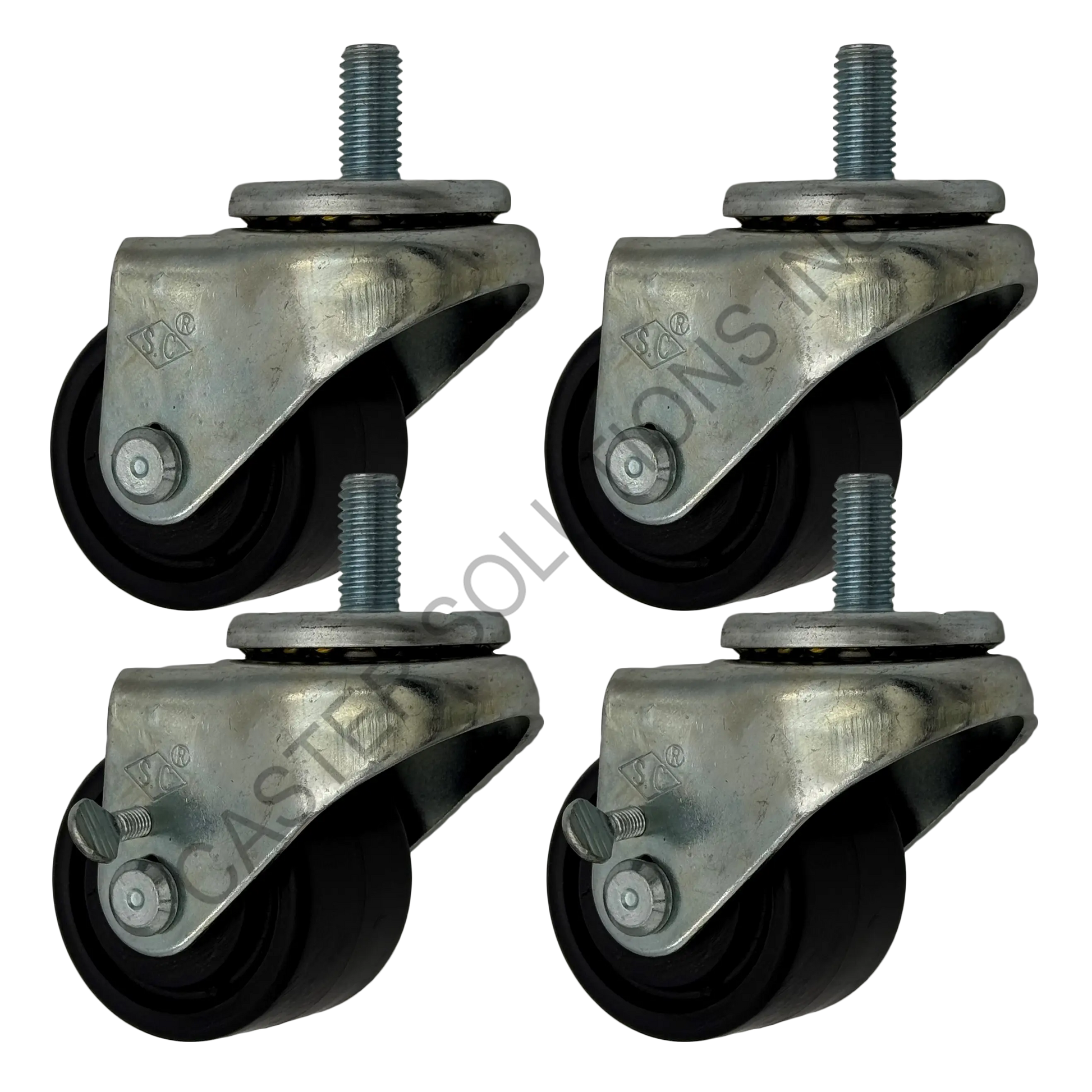 True 830280 Kit - (4) Swivel Stem Casters - (2) w/ Brake