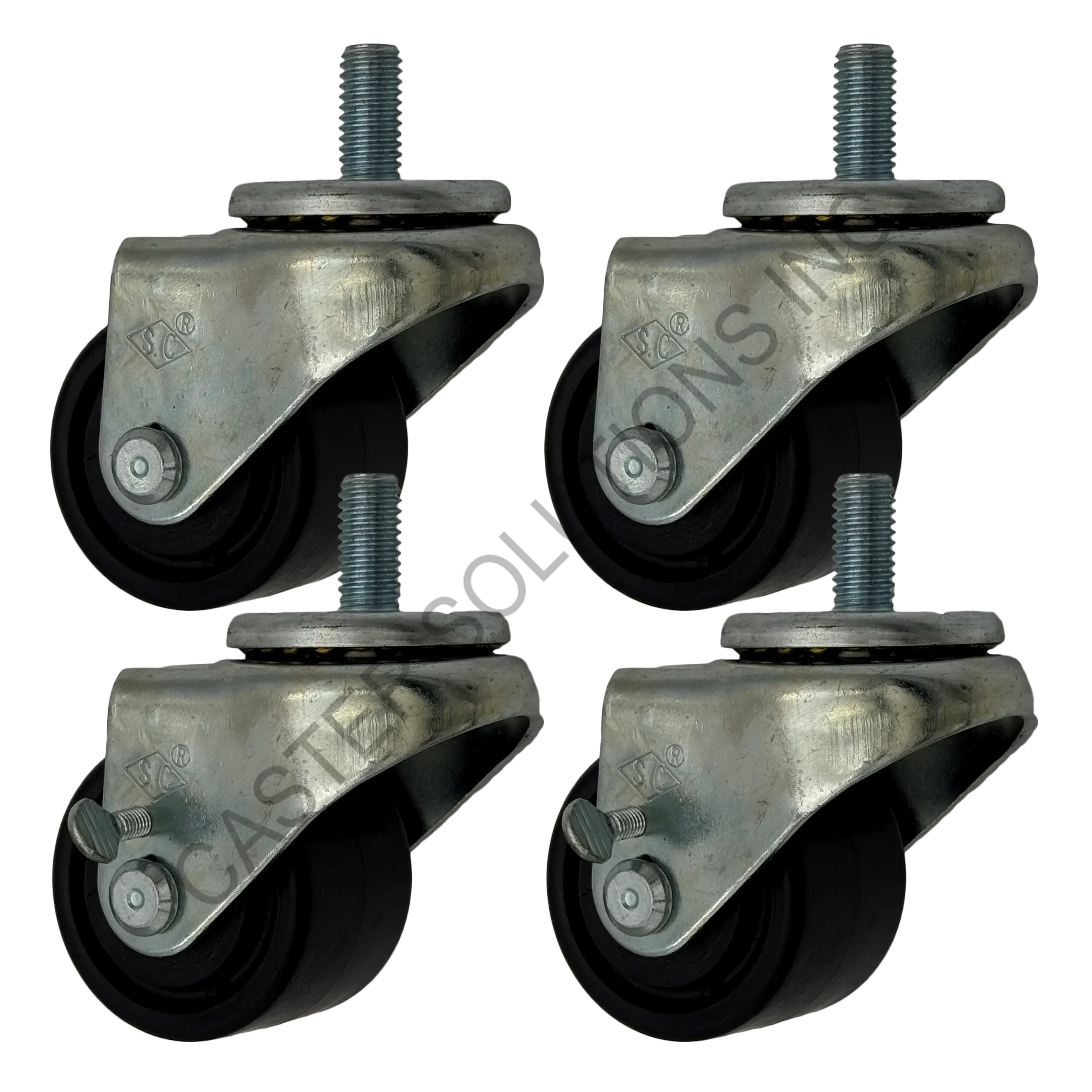 True 830280 Kit - (4) Swivel Stem Casters - (2) w/ Brake