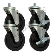 True 830282 Kit - (4) Swivel Stem Casters - (2) w/ Brake
