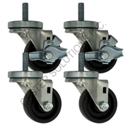 True 883720 Kit - (4) Swivel Stem Casters - (2) w/ Brake