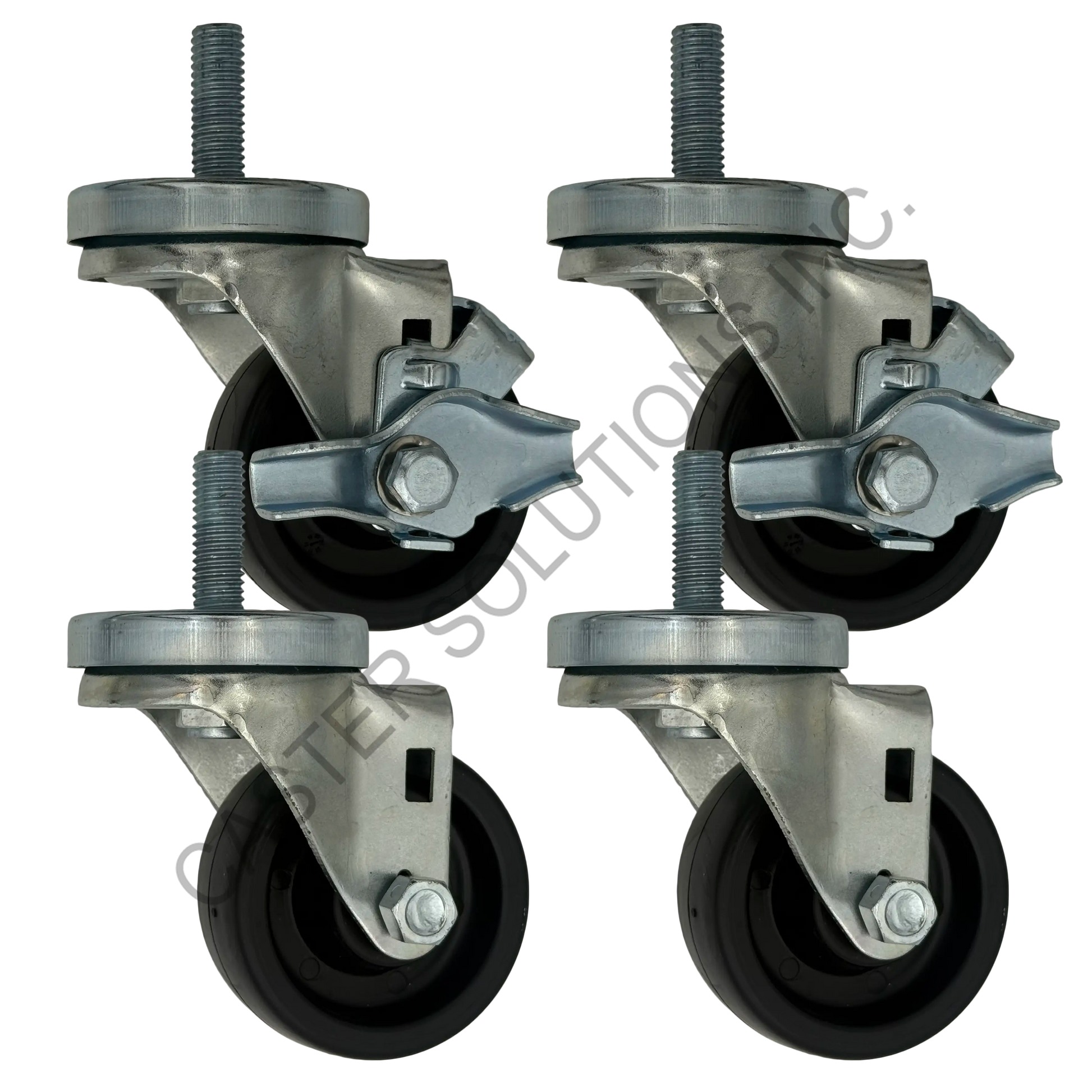 True 883720 Kit - (4) Swivel Stem Casters - (2) w/ Brake