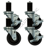 American Range A35104 Kit - (4) Swivel Stem Casters - (3) w/ Brake