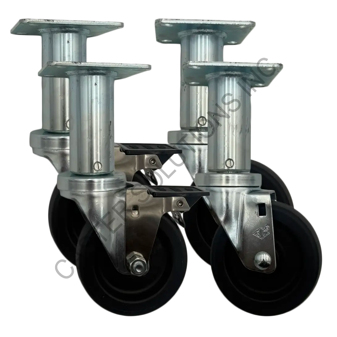 Pitco B3901504 Kit - (4) Swivel Plate Casters - 2 w/ Brake - 9"