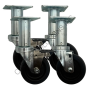Pitco B3901504 Kit - (4) Swivel Plate Casters - 2 w/ Brake - 9"