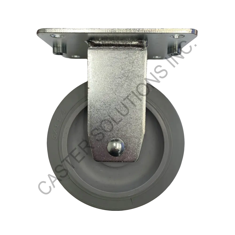 5" x 1.25" Creform Rigid Plate Caster with Nomadic™ Wheel