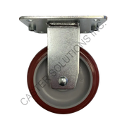 5" x 1.25" Creform Rigid Plate Caster with Polymadic™ Wheel