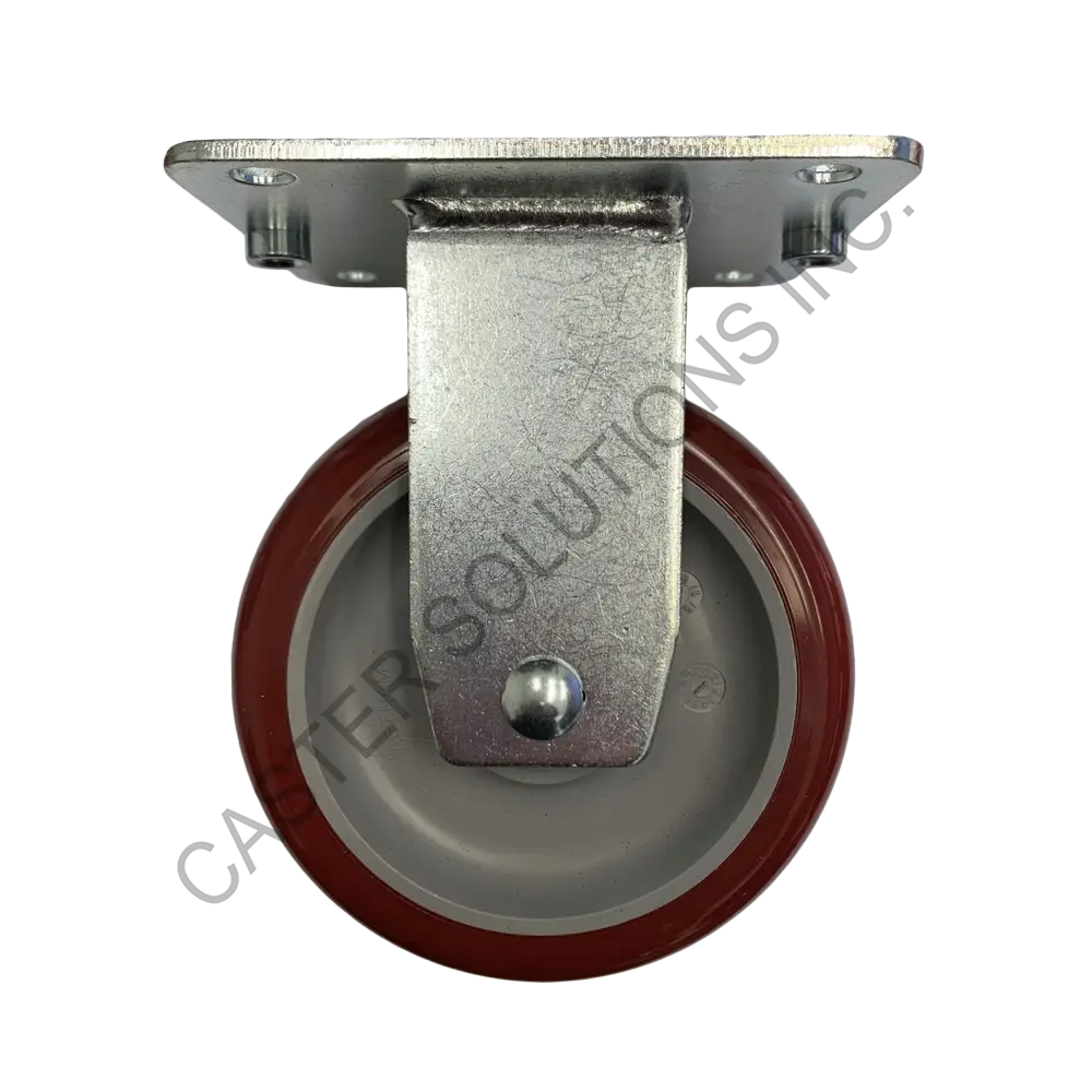 5" x 1.25" Creform Rigid Plate Caster with Polymadic™ Wheel
