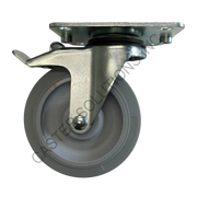 5" x 1.25" Creform Total-locking Plate Caster with Nomadic™ Wheel