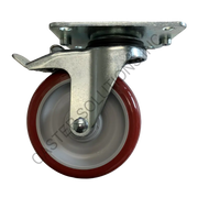 5" x 1.25" Creform Total-locking Plate Caster with Polymadic™ Wheel