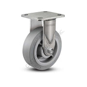 8" x 2" Rigid Stainless Plate Caster with Performa Wheel