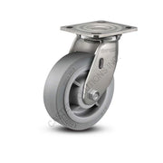 8" x 2" Swivel Stainless Plate Caster with Performa Wheel