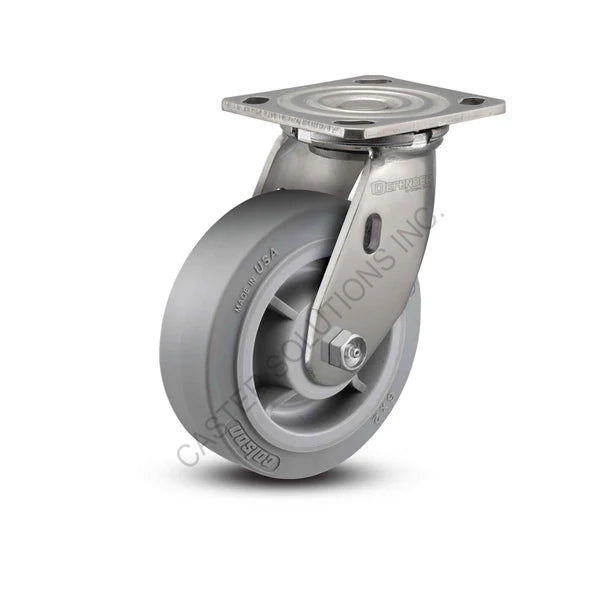 8" x 2" Swivel Stainless Plate Caster with Performa Wheel