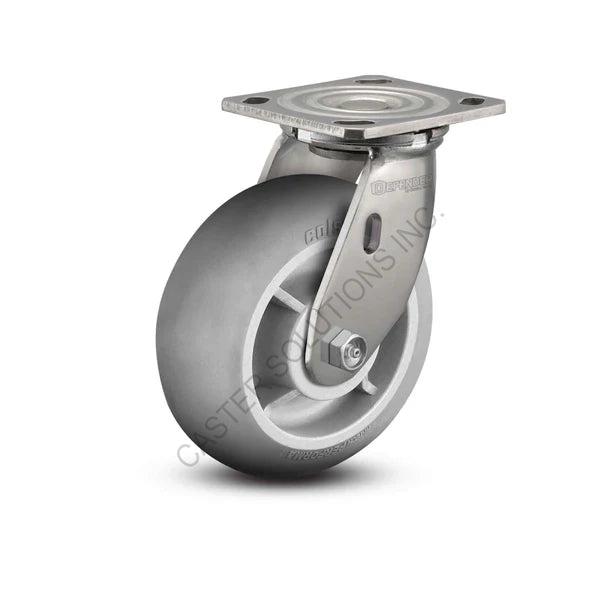 8" x 2" Swivel Stainless Plate Caster with Performa Wheel