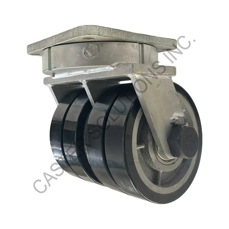 10" x 4" Swivel Plate Caster with Dual Ergo Wheel