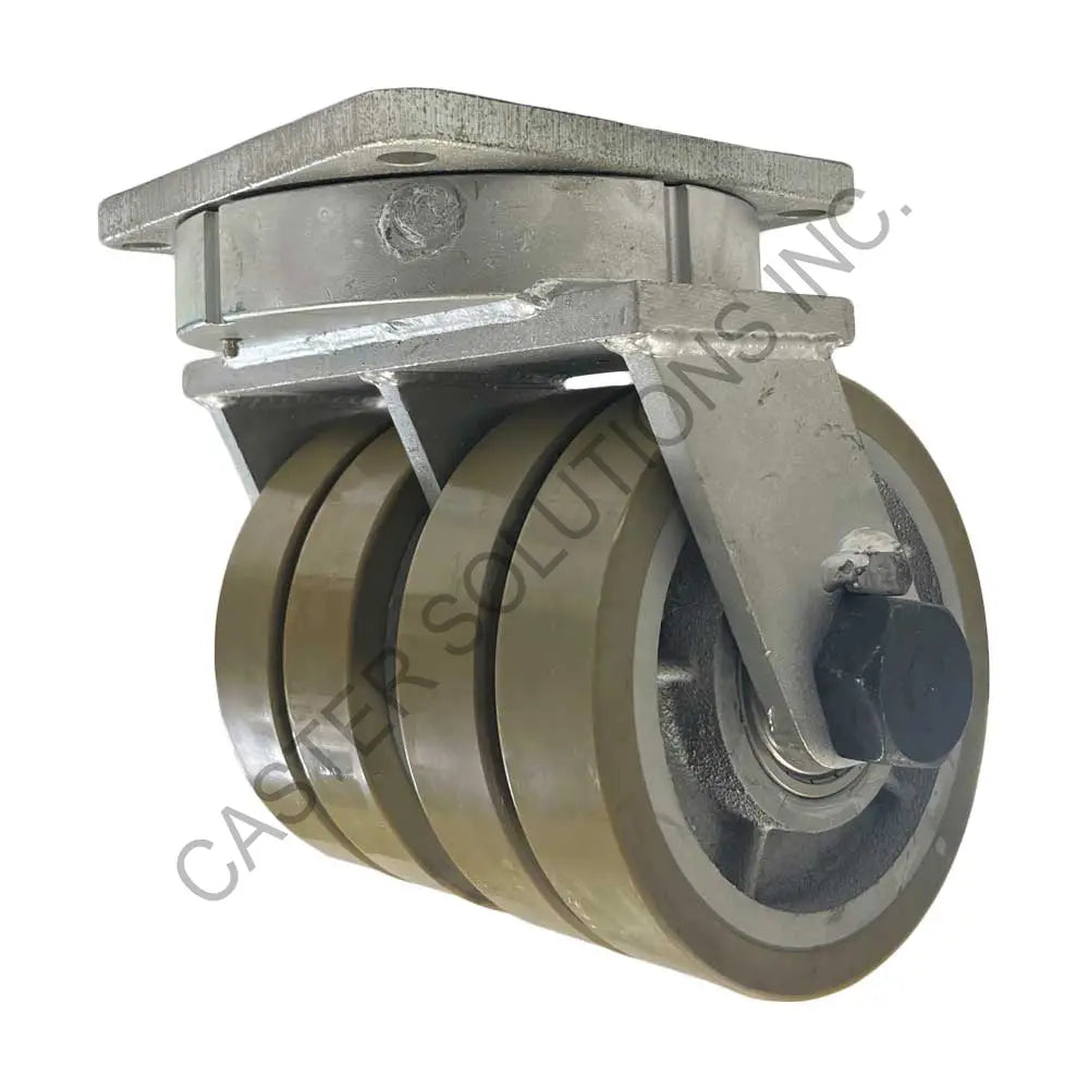 10" x 4" Swivel Plate Caster with Dual Ergo Wheel