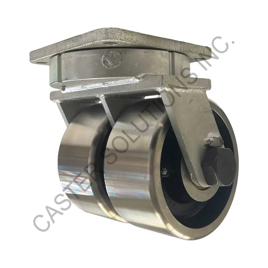 12" x 4" Swivel Plate Caster with Forged Steel Wheel