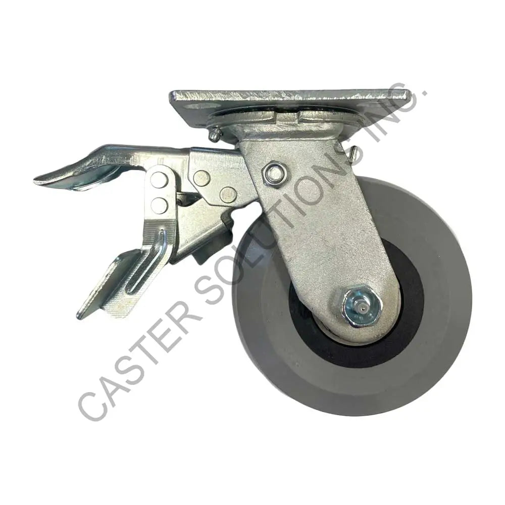 8" x 2" Total-locking Plate Caster with Ergolastomer™ Wheel