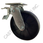 4" x 2" Total-locking Plate Caster with MaxRok™ Wheel