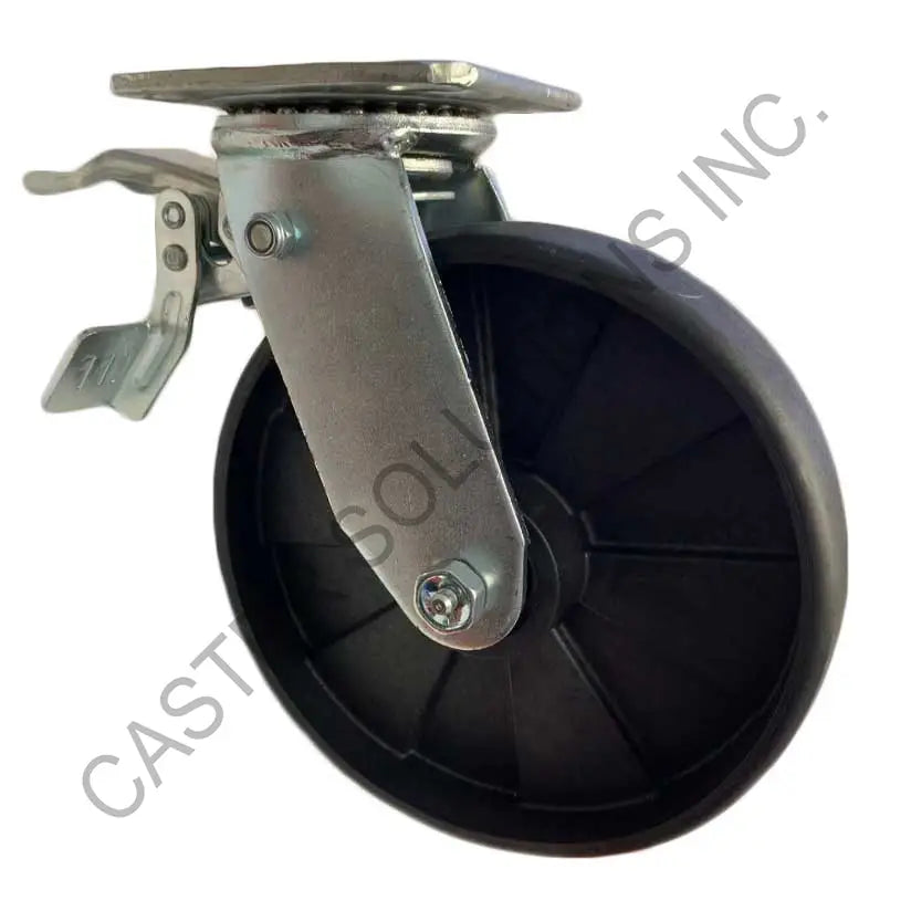 4" x 2" Total-locking Plate Caster with MaxRok™ Wheel