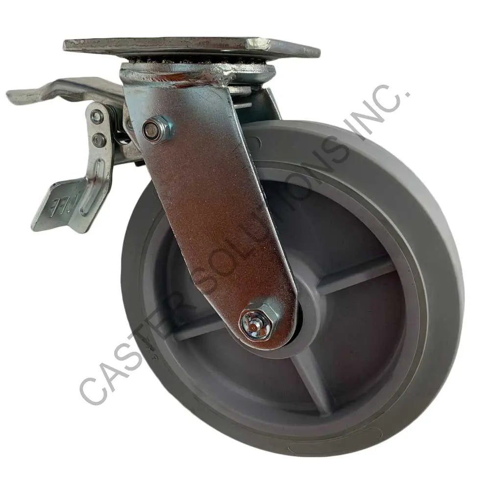 4" x 2" Total-locking Plate Caster with Nomadic™ Wheel