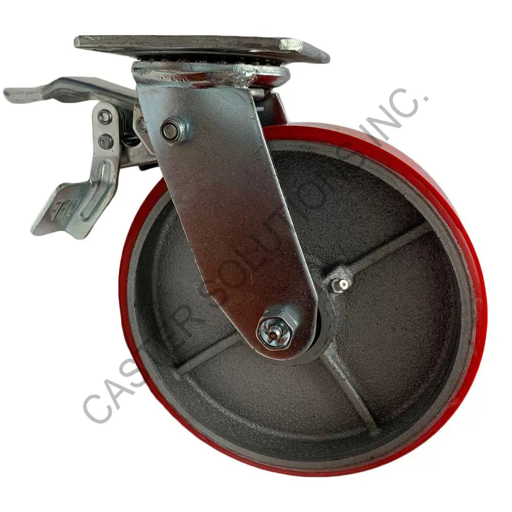 4" x 2" Total-locking Plate Caster with Polyon™ Wheel